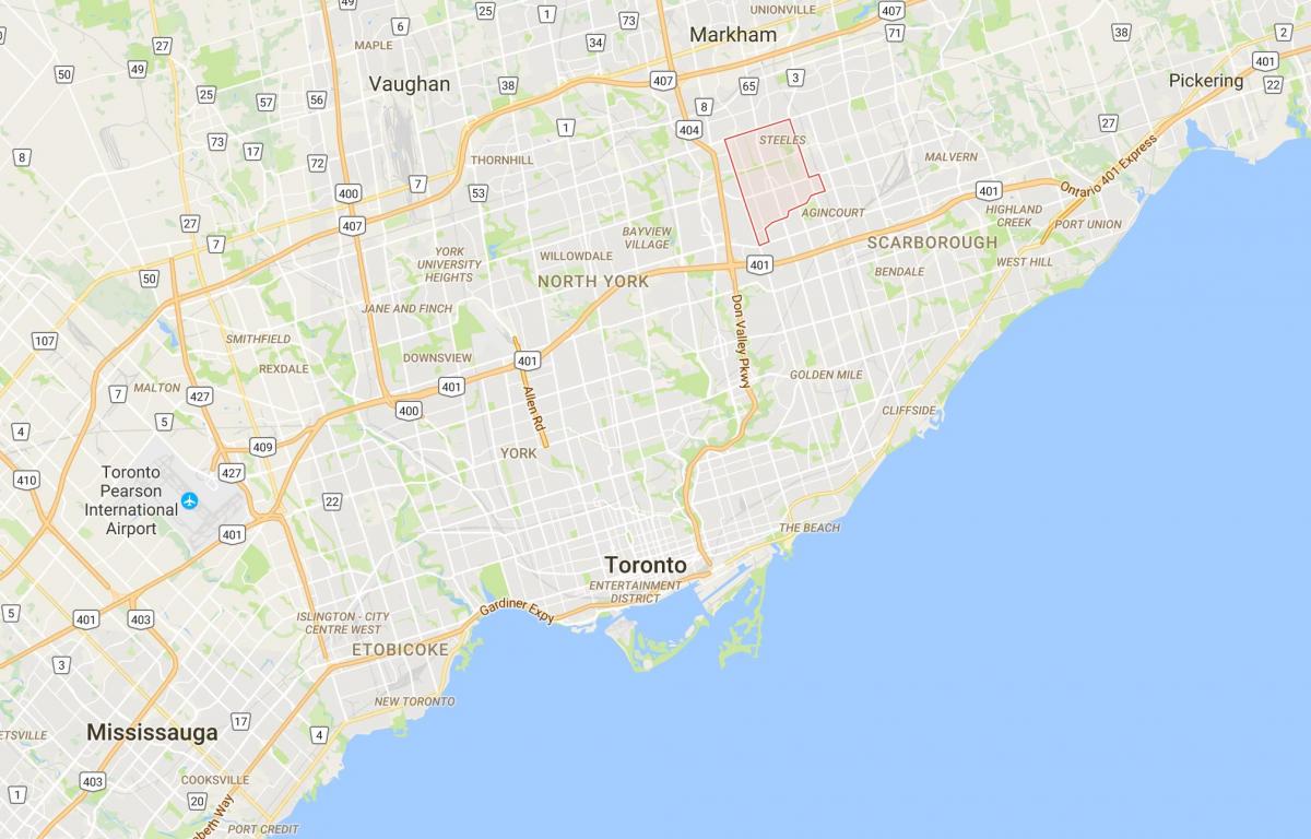 خريطة L'Amoreaux مدينة تورونتو