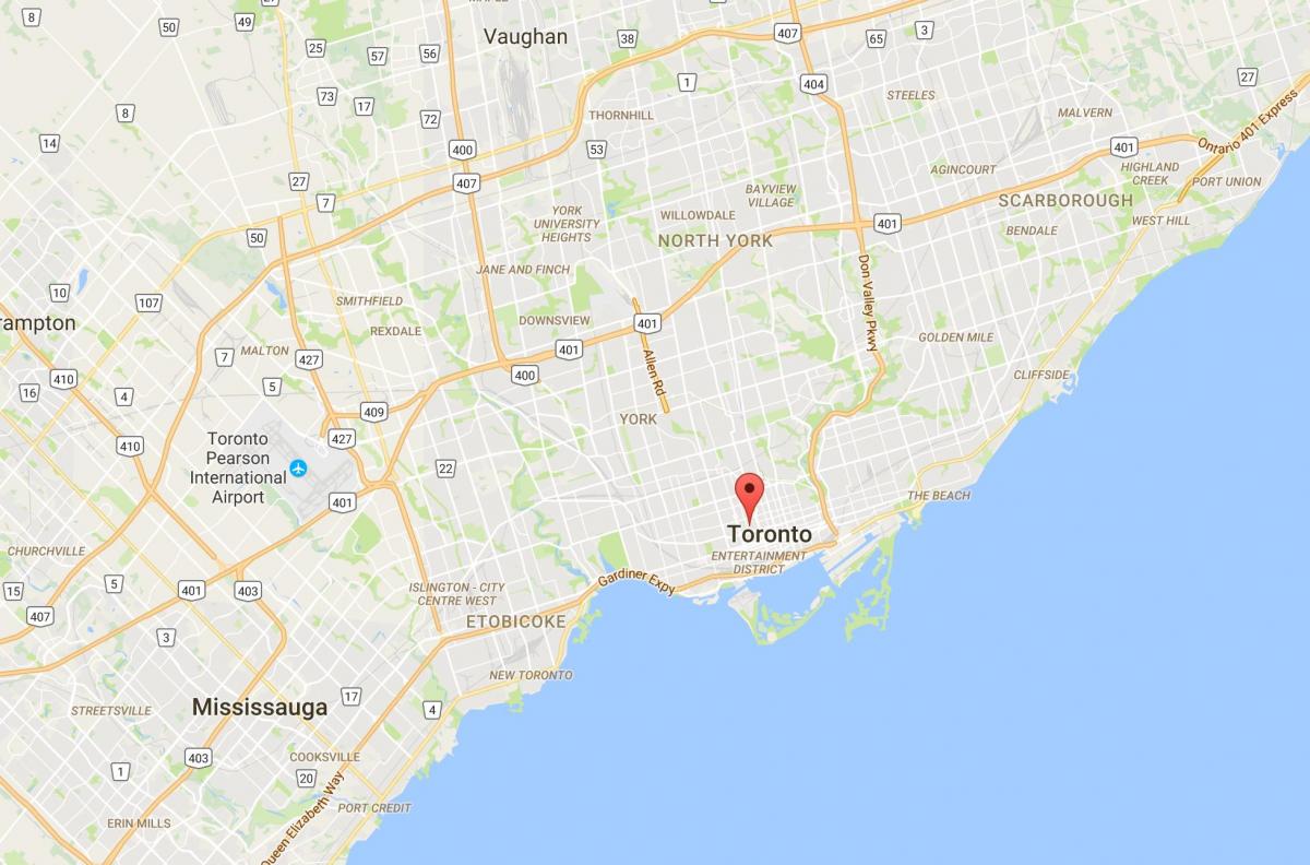 خريطة بالدوين قرية مدينة تورونتو