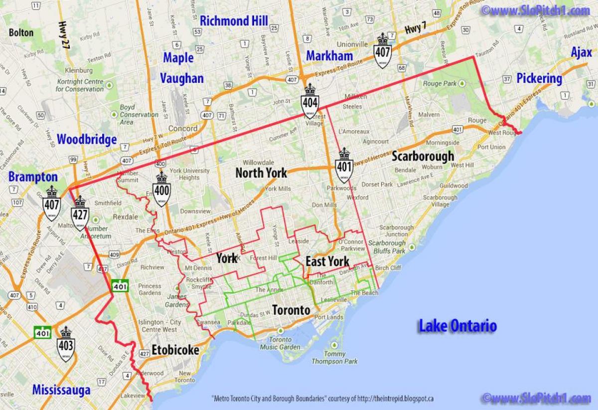 خريطة بلدية تورونتو
