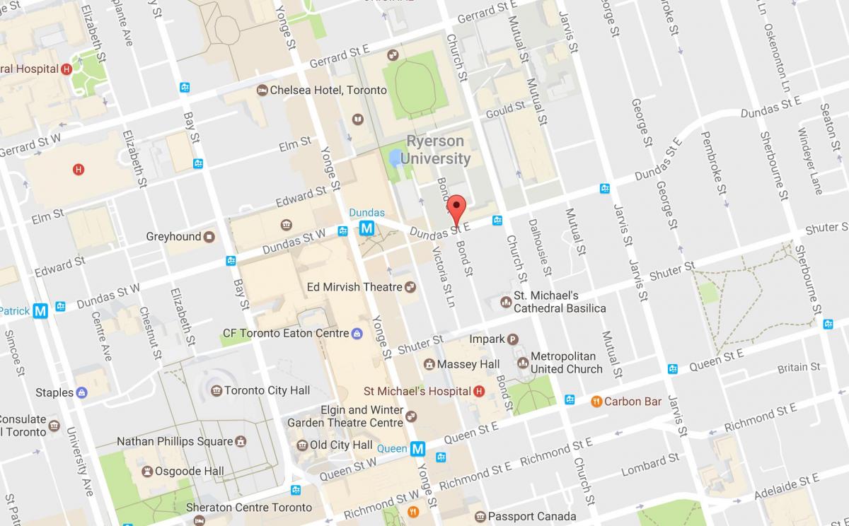خريطة شارع بوند تورونتو