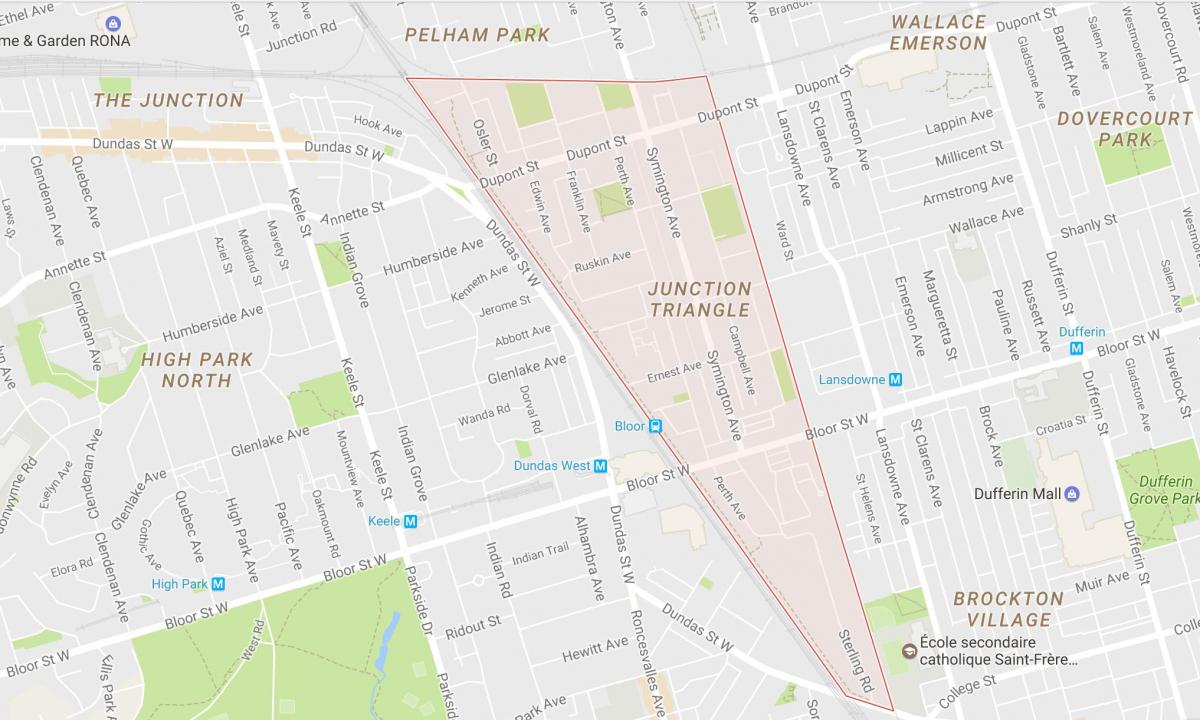 خريطة تقاطع مثلث حي تورونتو