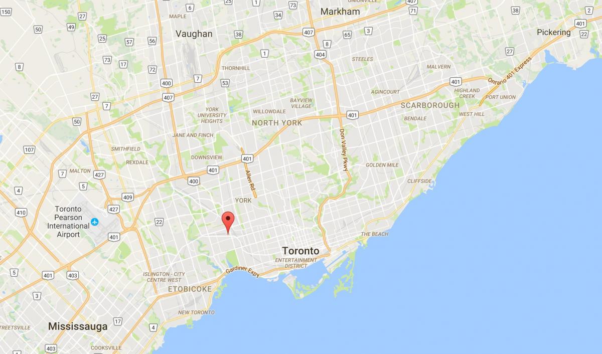 خريطة مفرق مدينة تورونتو