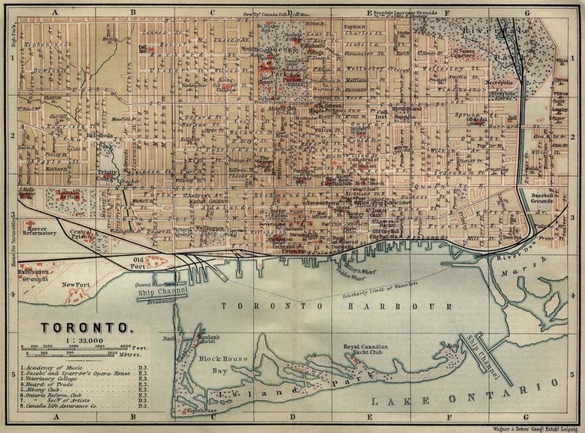خريطة تورونتو عام 1894