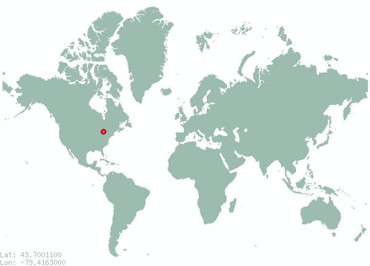 خريطة تورونتو في العالم