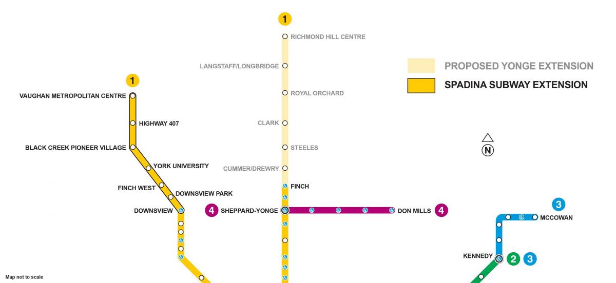 خريطة مترو تورونتو امتداد