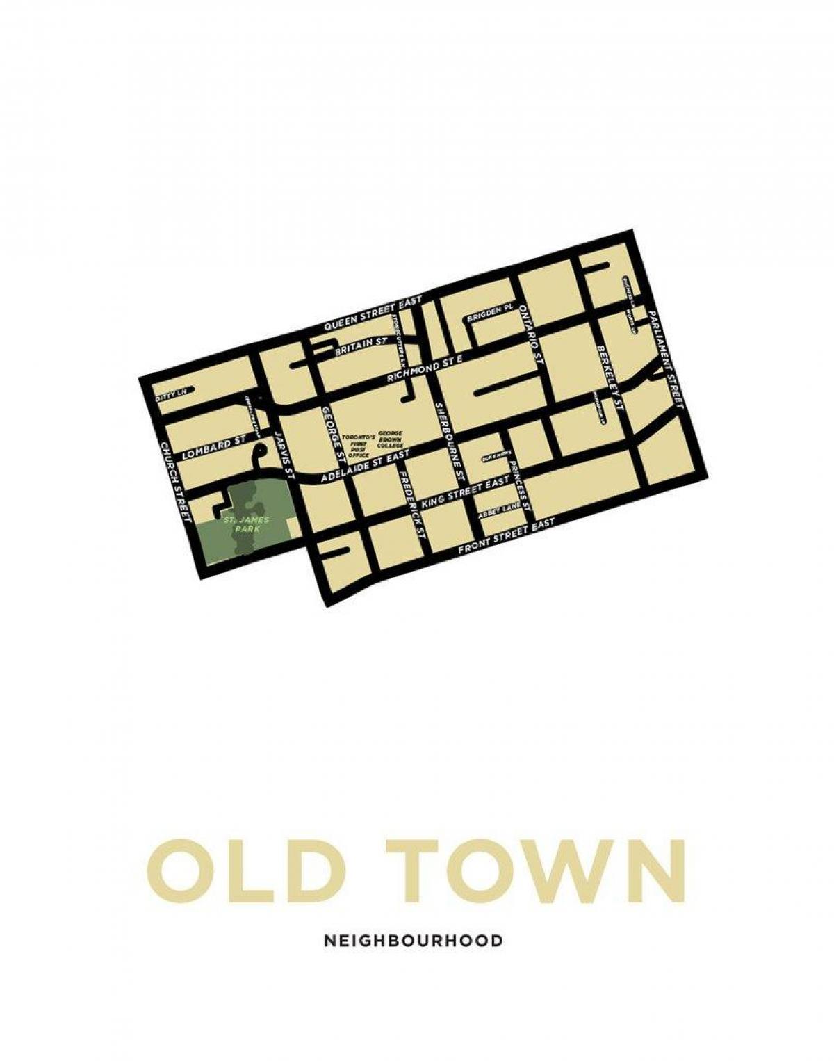 خريطة حي البلدة القديمة في تورنتو