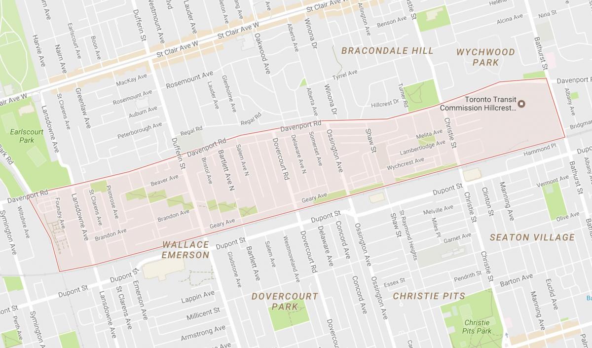 خريطة دافنبورت حي تورونتو