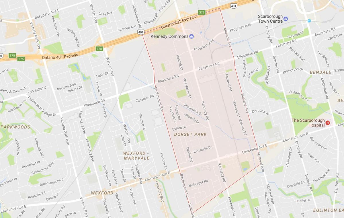 خريطة دورست بارك الجوار تورونتو