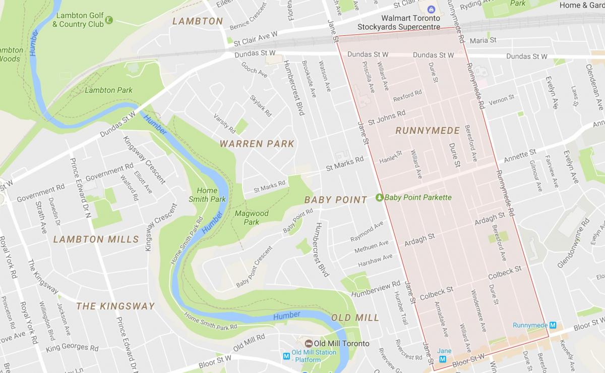 خريطة رونيميد حي تورونتو