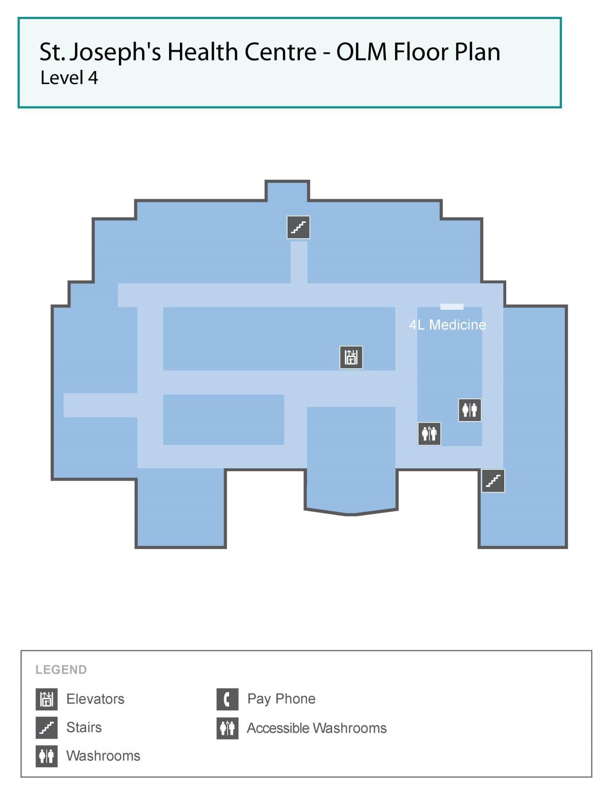 خريطة سانت جوزيف المركز الصحي تورونتو OLM مستوى 4