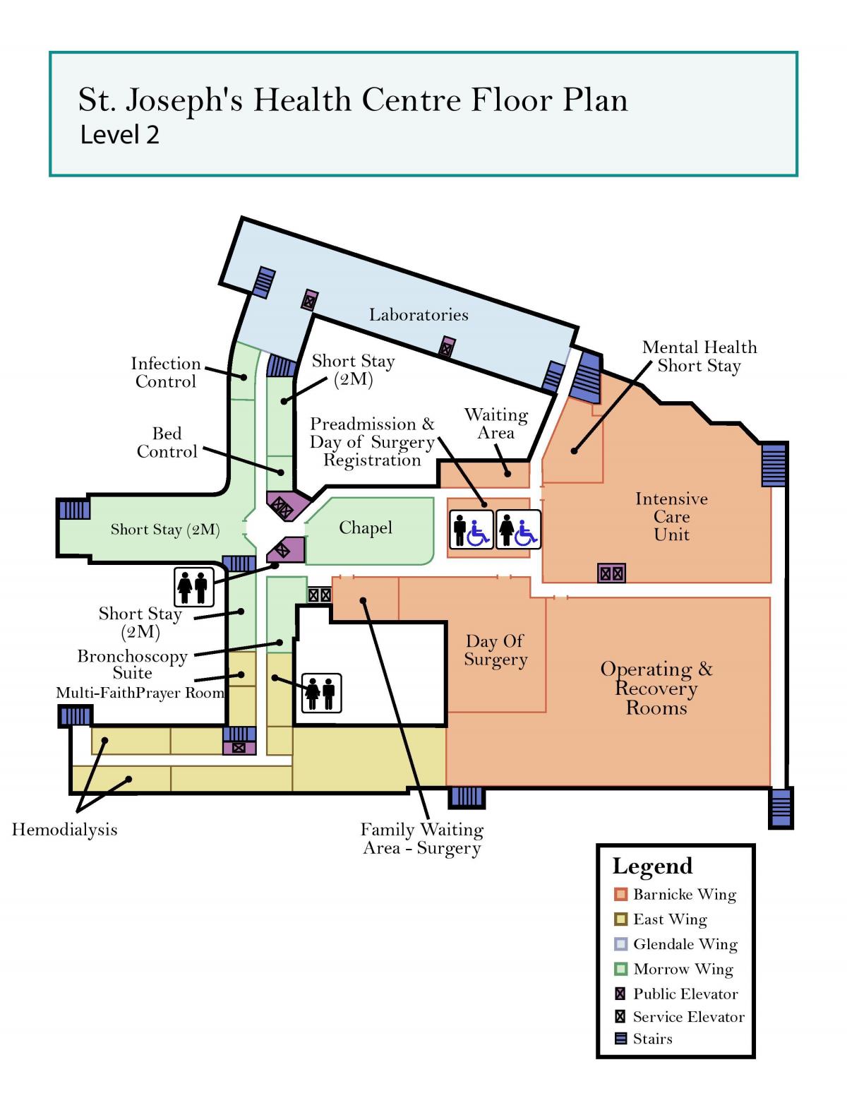خريطة سانت جوزيف المركز الصحي تورونتو مستوى 2