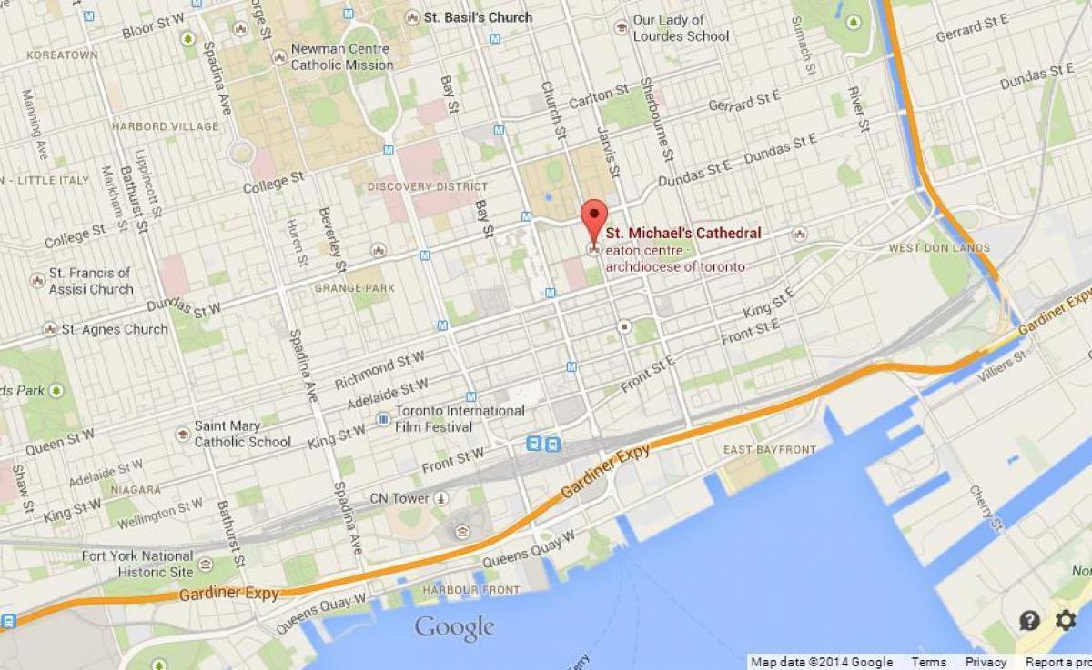 خريطة سانت مايكل وكاتدرائية Toronto استعراض