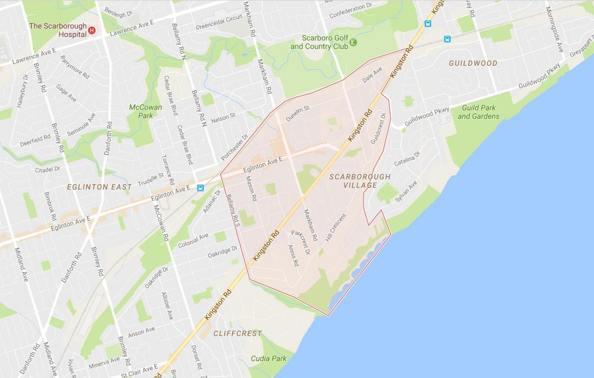 خريطة سكاربورو القرية المجاورة تورونتو