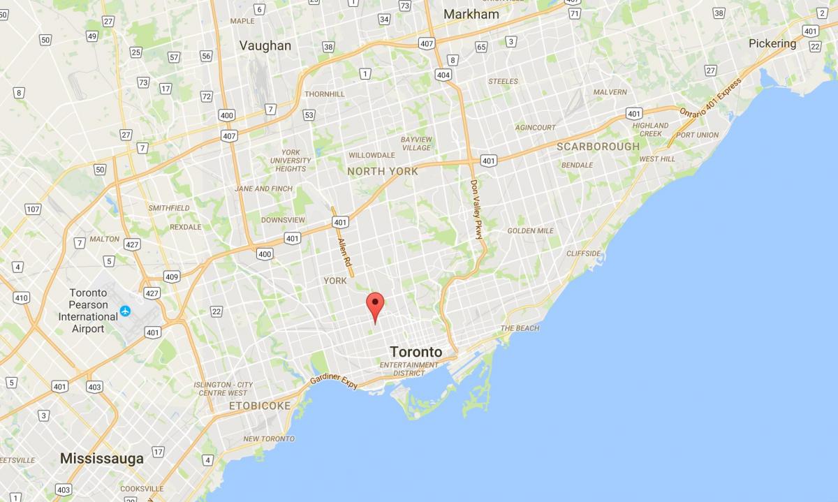 خريطة سيتون قرية مدينة تورونتو