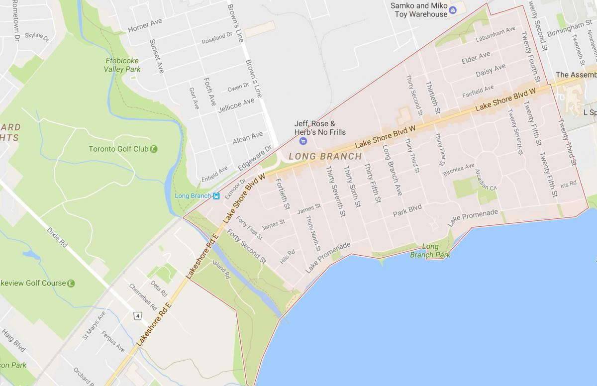 خريطة طويلة فرع حي تورونتو