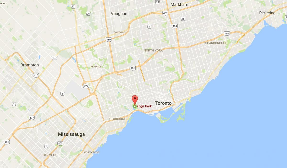 خريطة عالية مدينة تورونتو