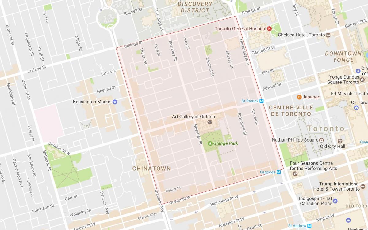 خريطة غرانج بارك الجوار تورونتو