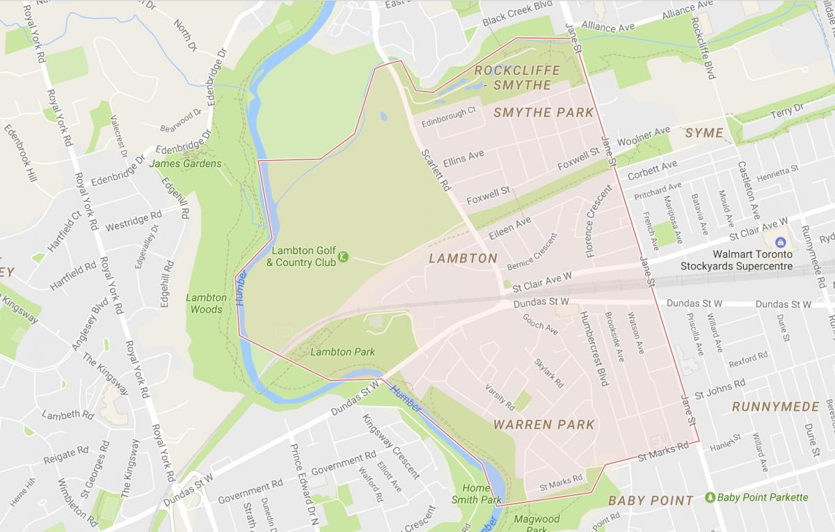 خريطة لامبتون حي تورونتو
