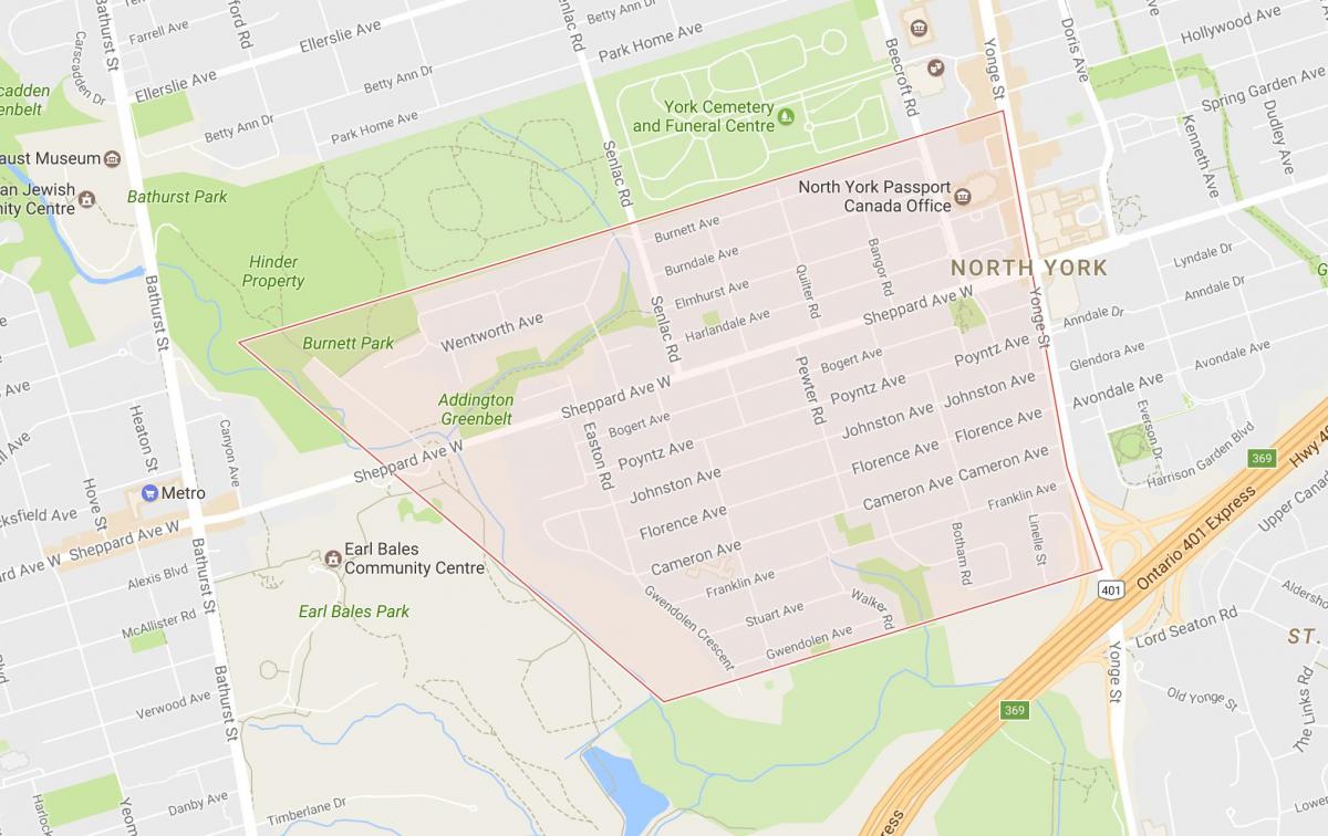خريطة لانسينغ حي تورونتو