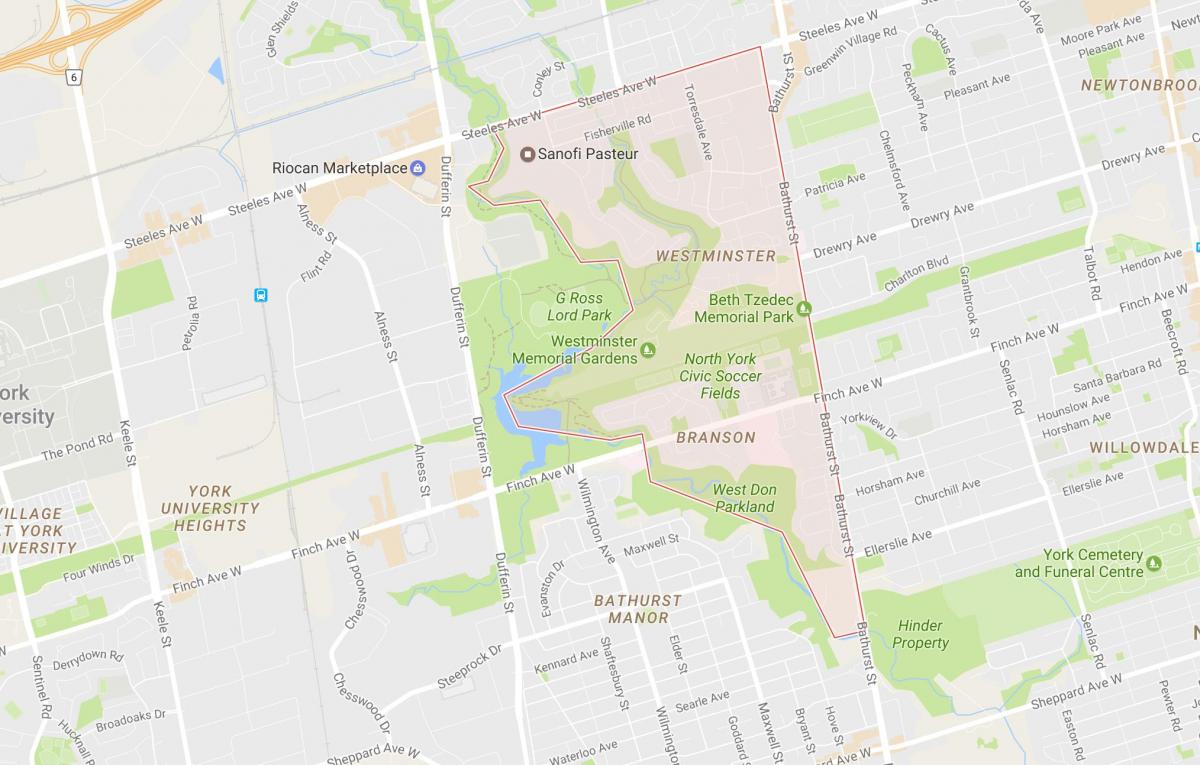 خريطة لندن–برانسون حي تورونتو