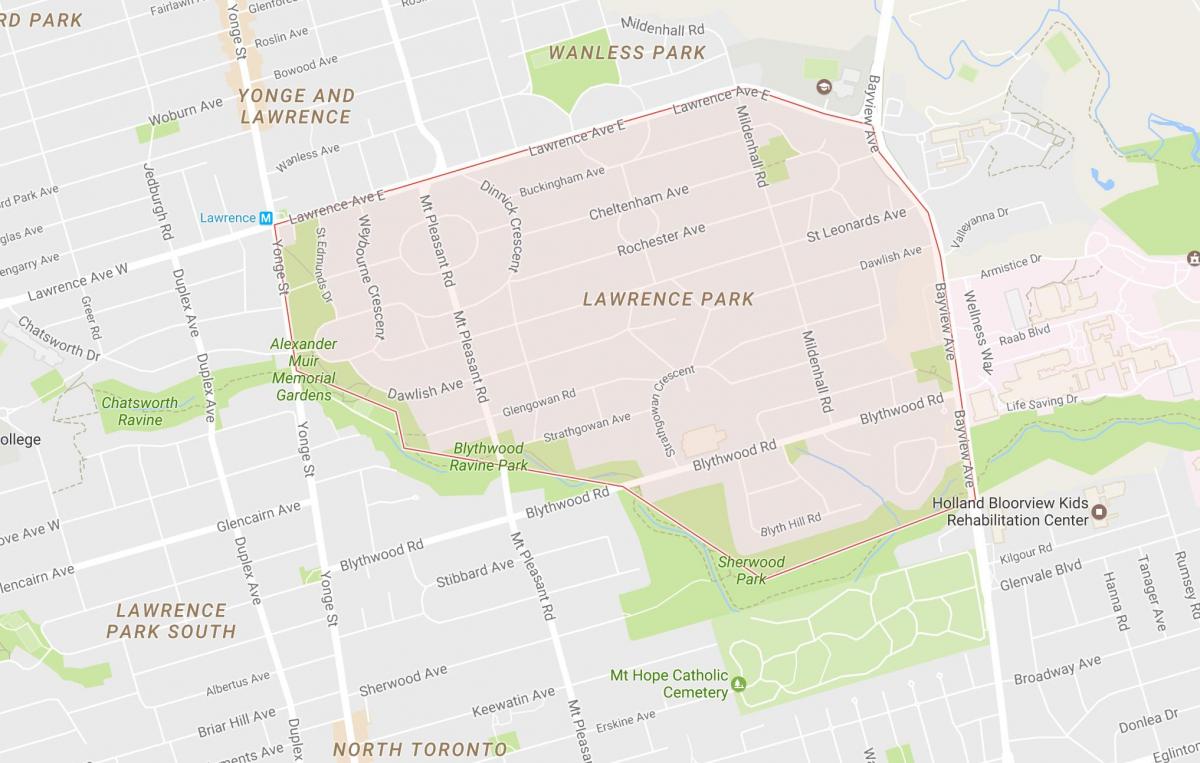 خريطة لورنس بارك الجوار تورونتو