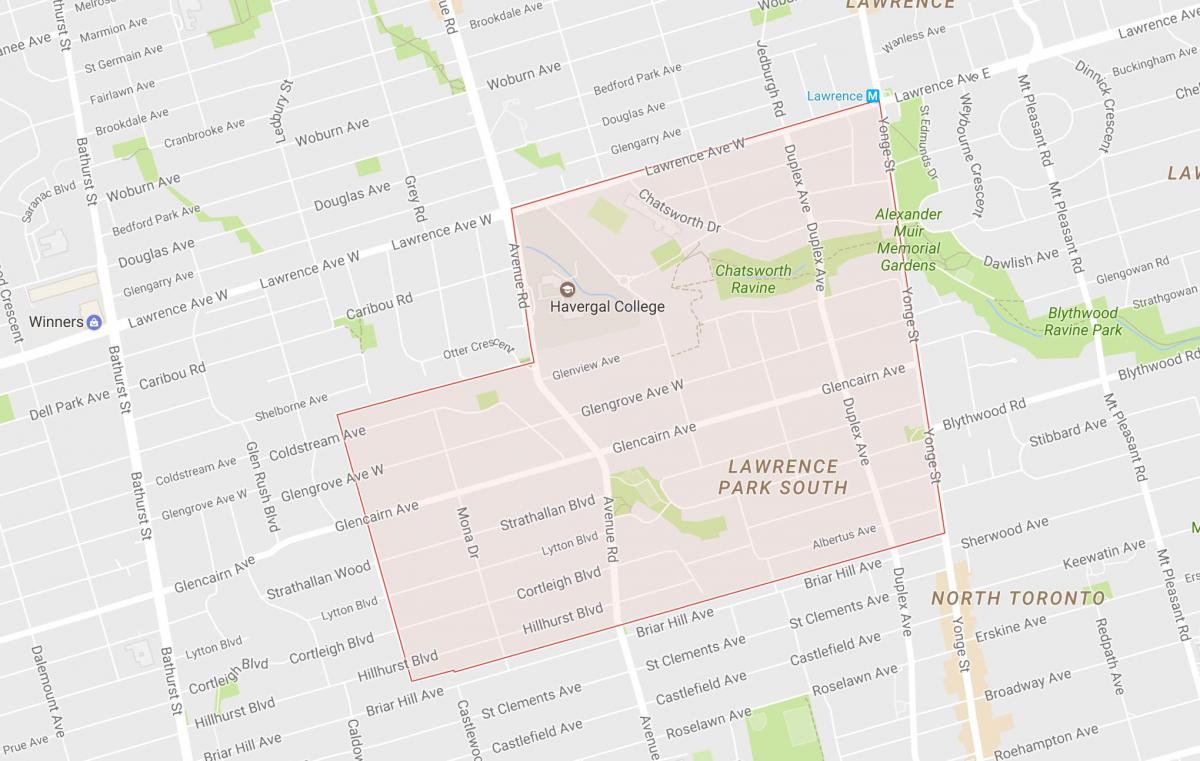 خريطة ليتون بارك الجوار تورونتو