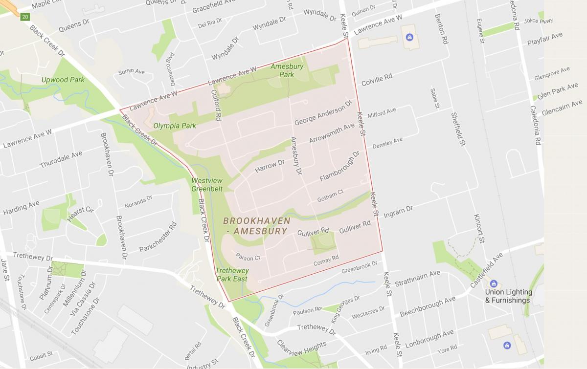 خريطة ماساتشوستس حي تورونتو