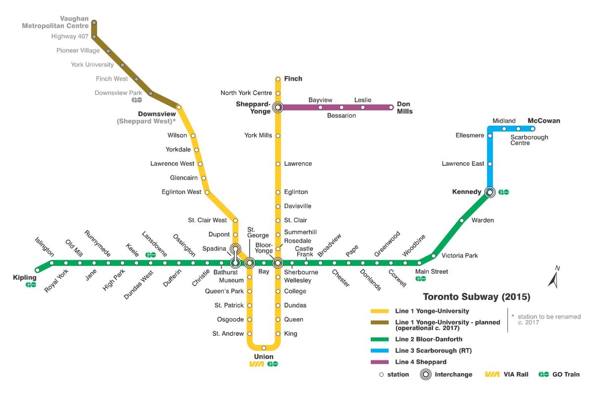 خريطة مترو تورونتو
