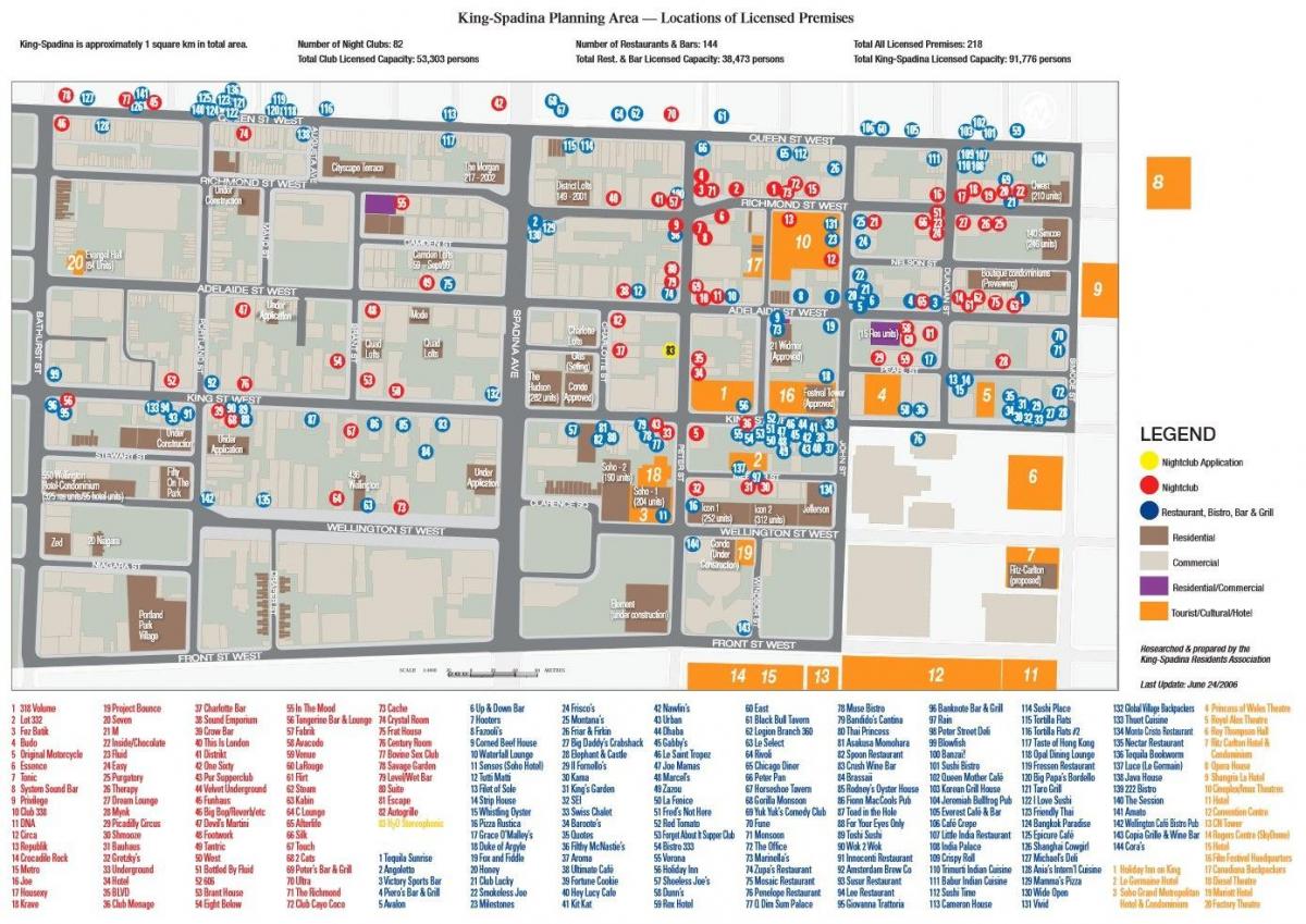 خريطة مدينة تورونتو المعلومات