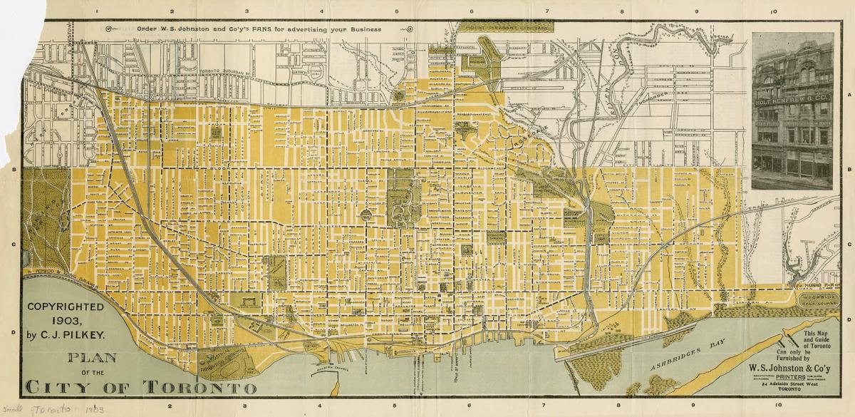 خريطة مدينة تورونتو عام 1903