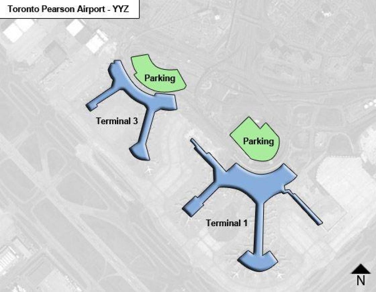 خريطة تورونتو بيرسون مطار كندا