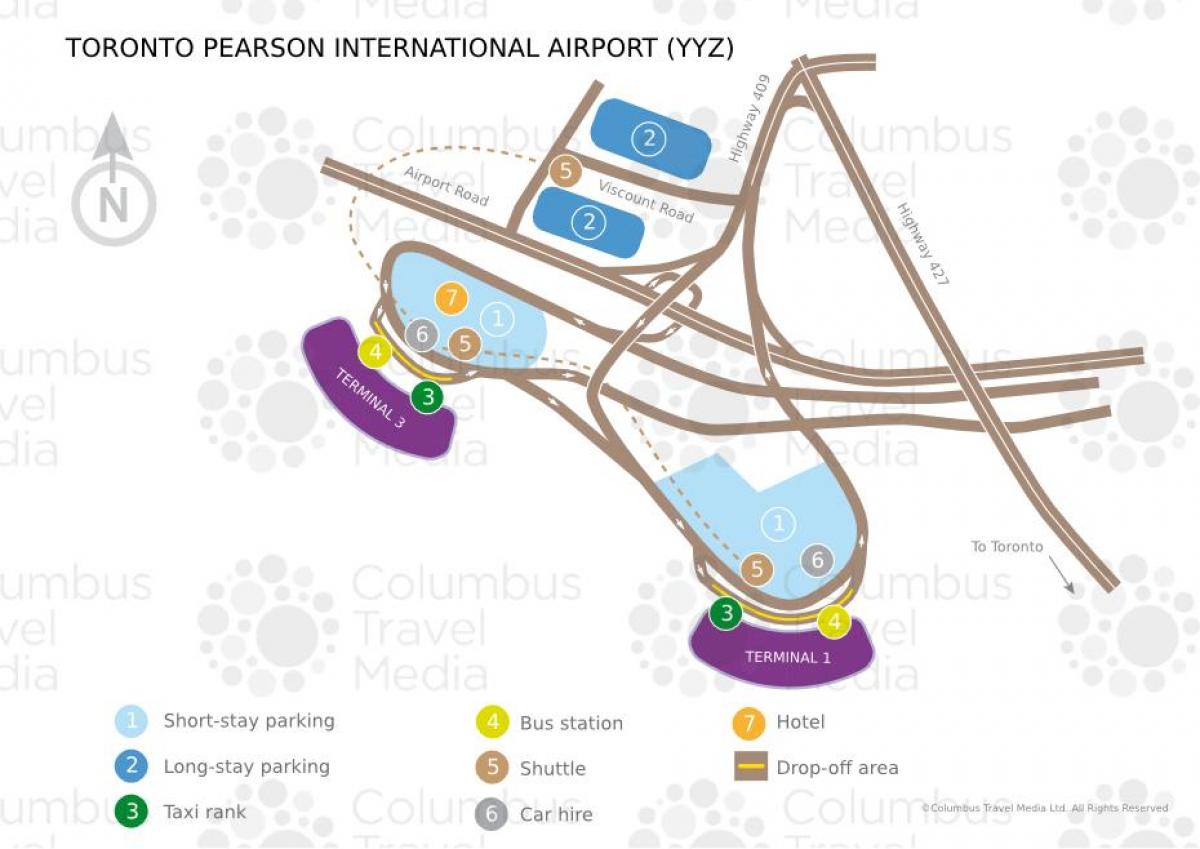 خريطة مطار تورونتو بيرسون