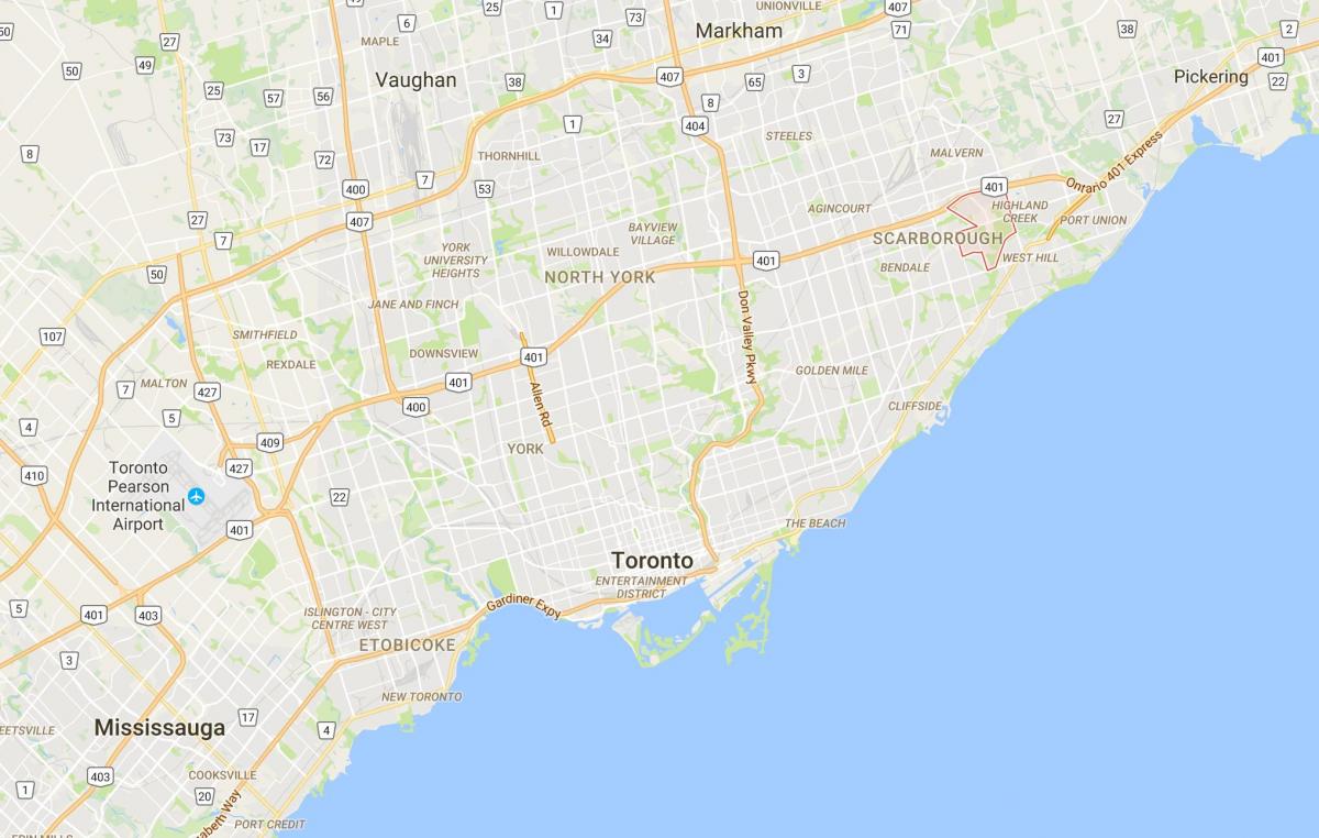 خريطة مورنينج مدينة تورونتو