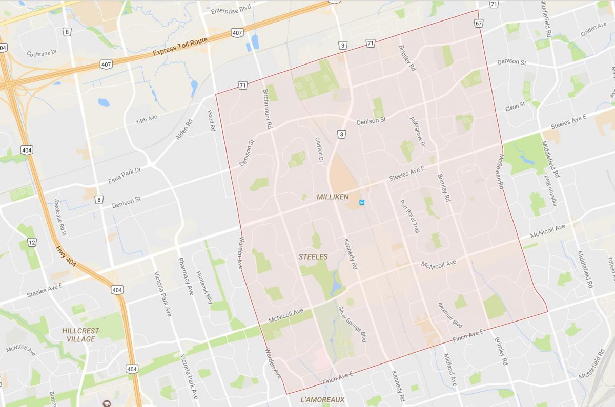 خريطة ميليكان حي تورونتو
