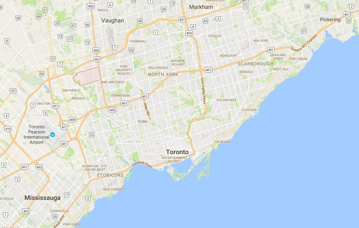 خريطة هامبر قمة مدينة تورونتو