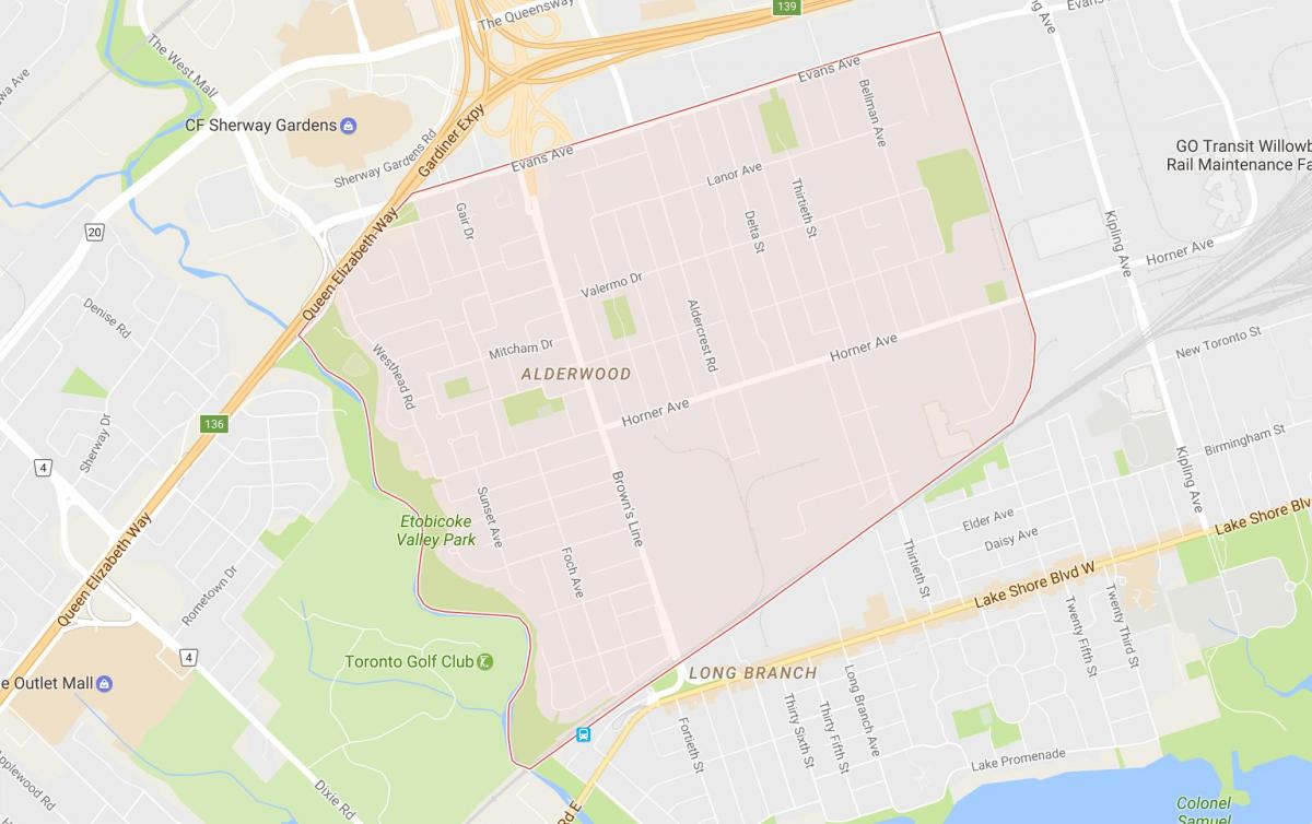 خريطة الدروود Parkview حي تورونتو