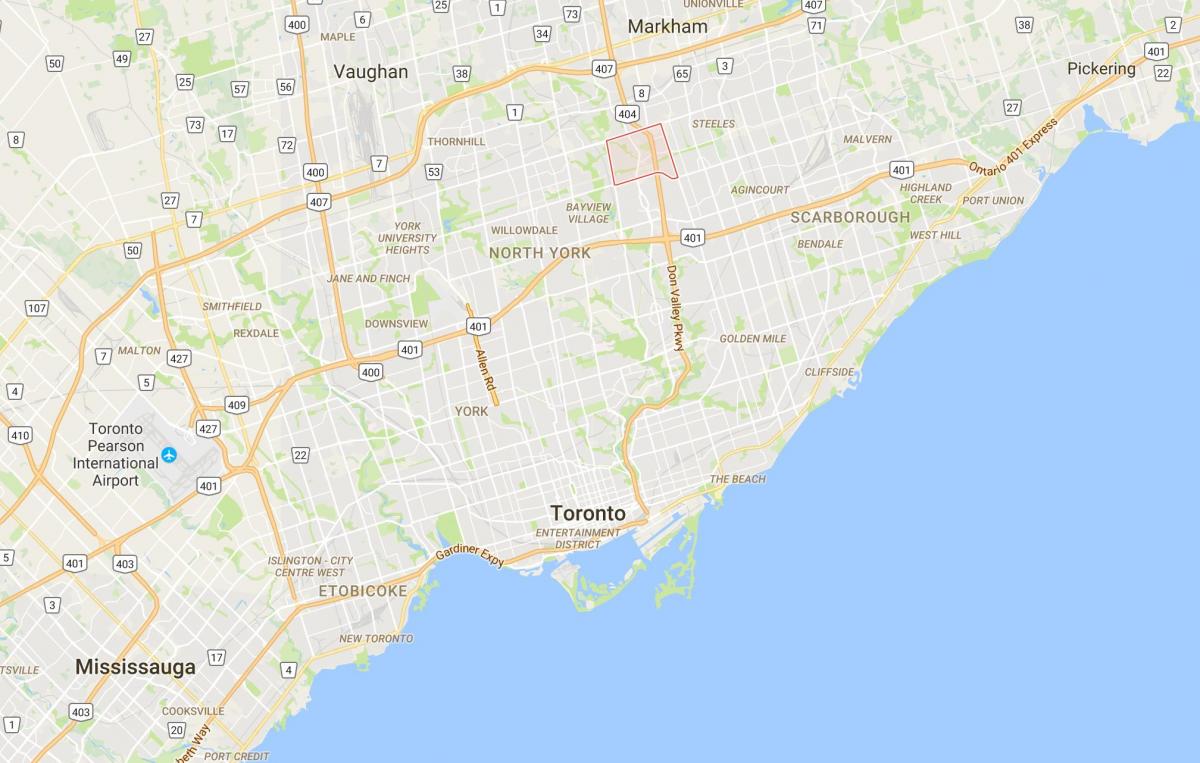 خريطة هيلكرست قرية مدينة تورونتو