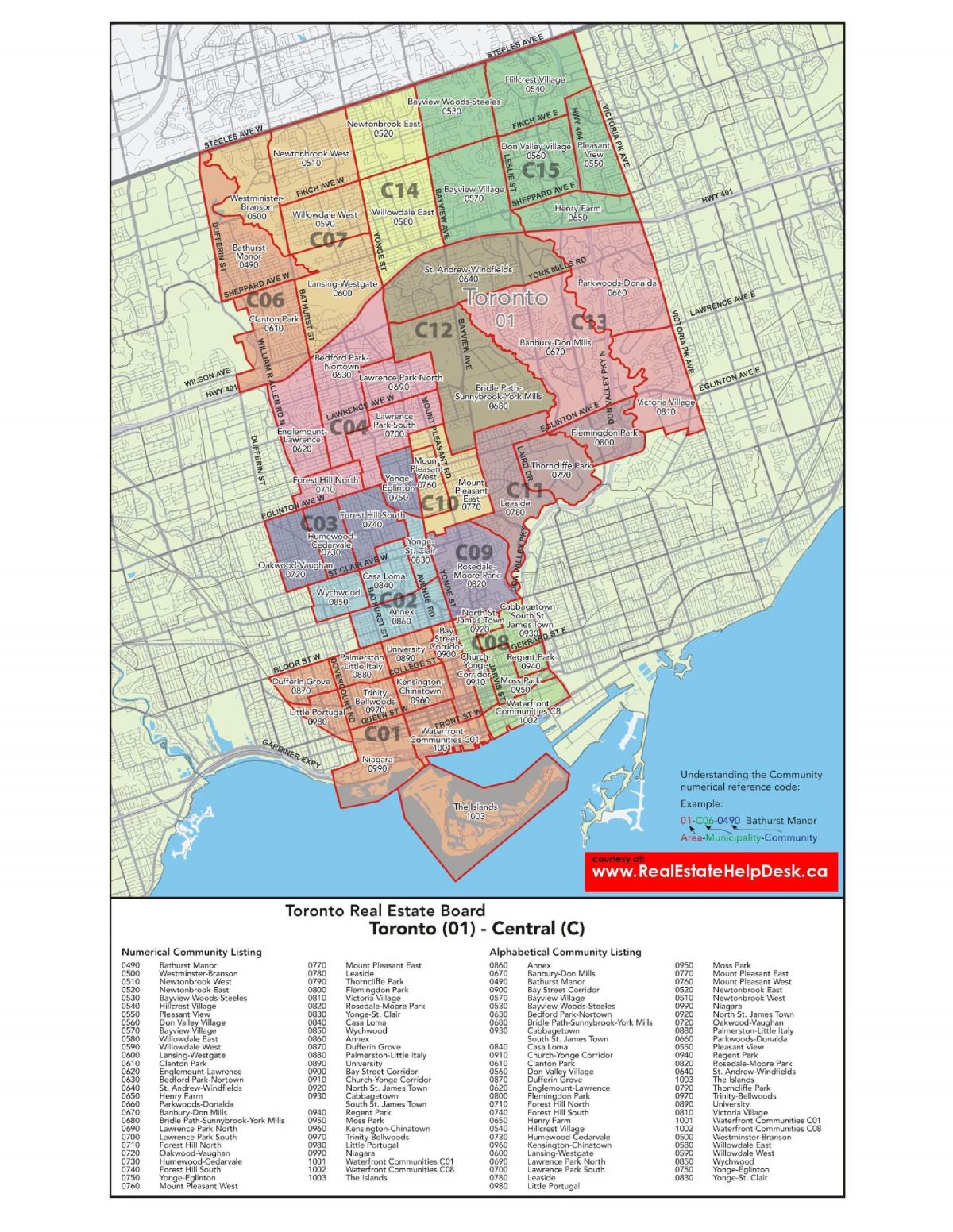 خريطة وسط تورونتو