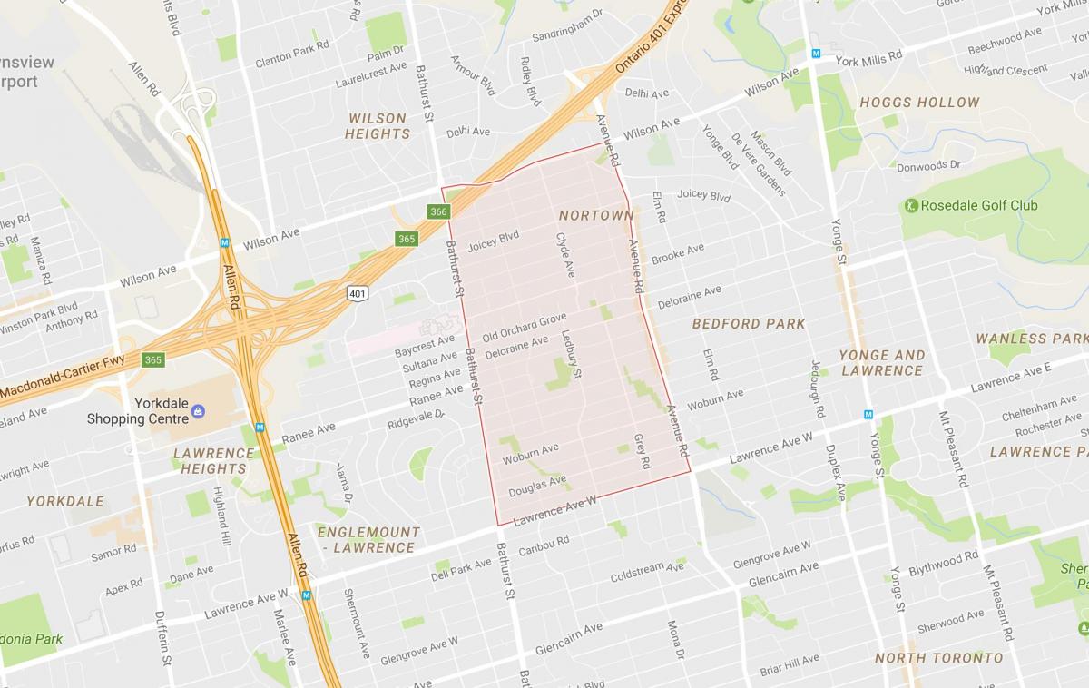 خريطة يدبيري بارك الجوار تورونتو
