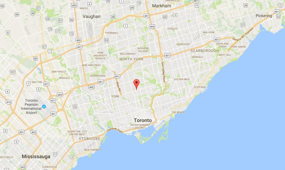 خريطة يونغ و Eglinton مدينة تورونتو