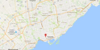 خريطة الثالوث Bellwoods مدينة تورونتو