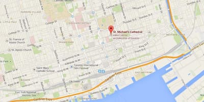 خريطة سانت مايكل وكاتدرائية Toronto استعراض