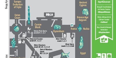 خريطة متحف أونتاريو الملكي مستوى 3