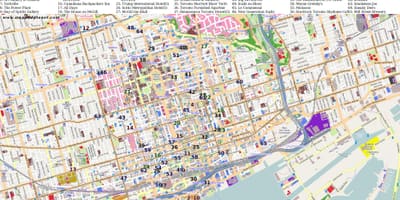 خريطة نقطة من الفائدة تورونتو