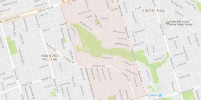 خريطة هوموود–Cedarvale حي تورونتو