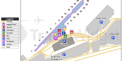 خريطة من Buffalo Niagara airport