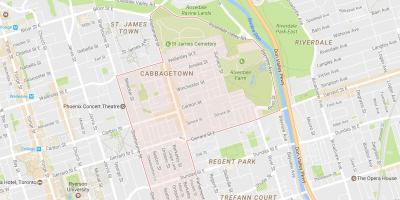 خريطة Cabbagetown حي تورونتو