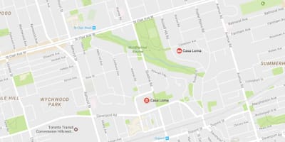 خريطة Casa Loma حي تورونتو