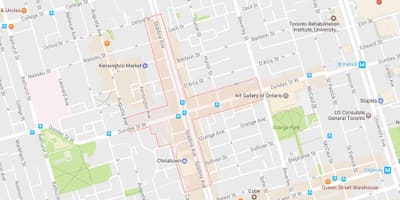 خريطة Chinatown الحي تورونتو