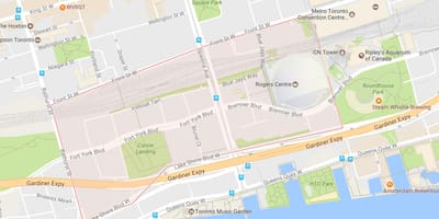خريطة CityPlace حي تورونتو